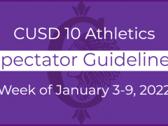 Updated Spectator Guidelines for Athletics Jan 3-9 2022