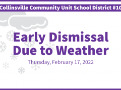 Early Dismissal Feb 17 2022 Due to Weather Conditions