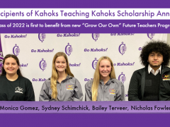Recipients of 2022 Kahoks Teaching Kahoks Scholarships