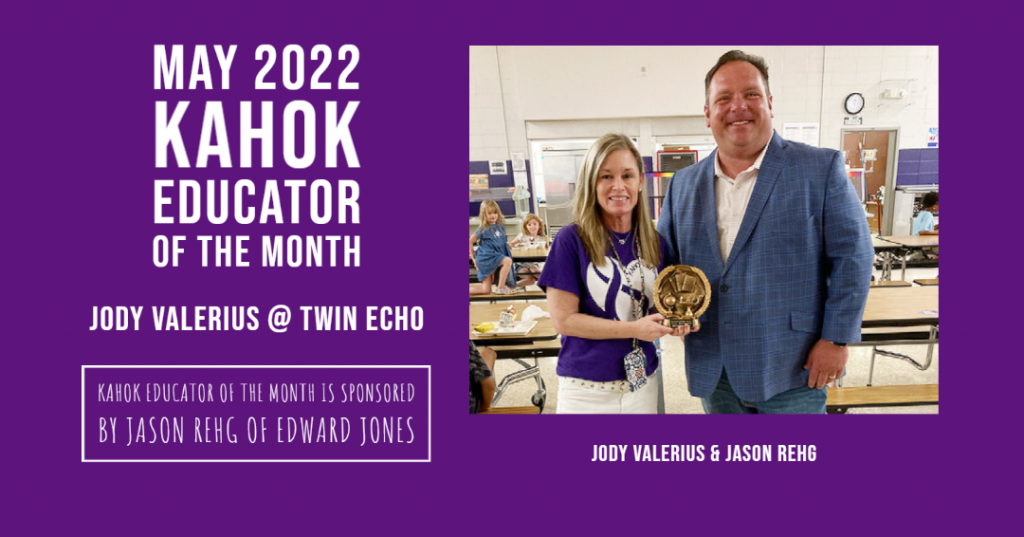 Jody Valerius Twin Echo May 2022 Educator of the Month