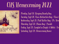CHS Homecoming 2022 Daily List Graphic