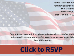 Local Veterans Invited to 2022 CMS Veterans Breakfast