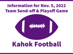Information for Nov 5 Kahok Football Playoff Game