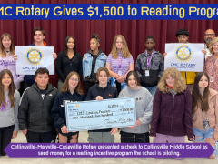 CMC Rotary Gives $1,500 to Fund New Reading Incentive Program