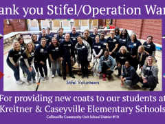 Stifel/Operation Warm Bring Coats to Kreitner & Caseyville Students