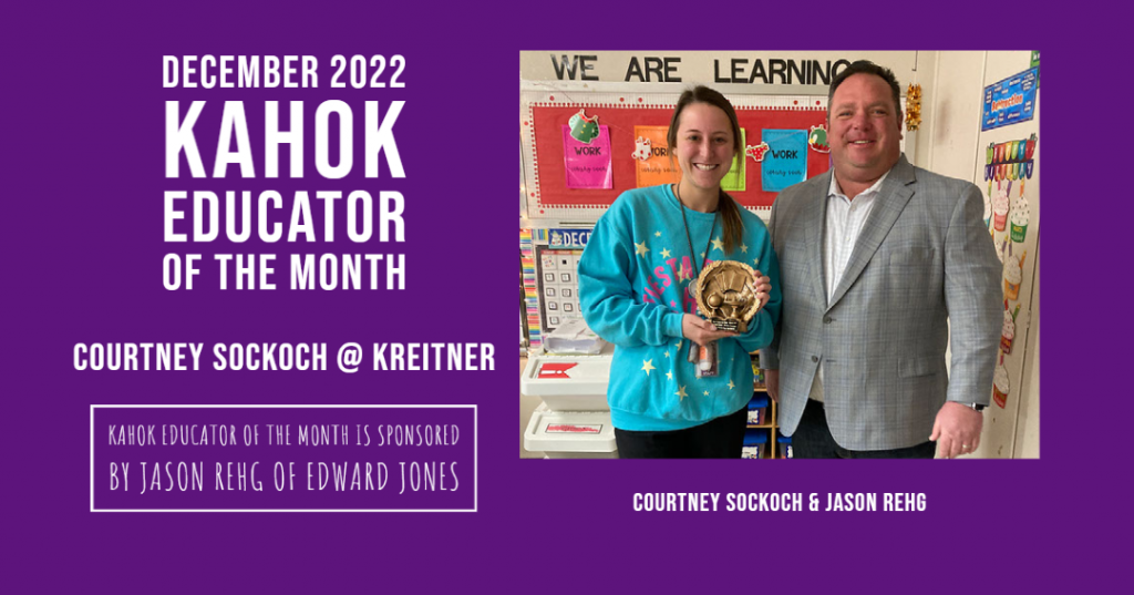 Kreitner Courtney Sockoch Educator of the Month Dec 2022