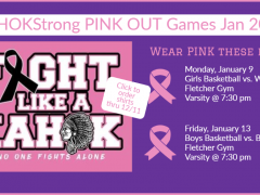 Dates for January 2023 Pink Out Games Announced