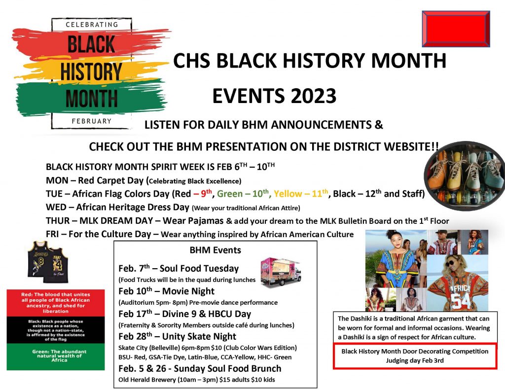 CHS Black History Month Activities 2023