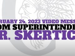 February 24, 2023 Video Message from Dr. Skertich
