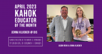 Jenna Klucker Kahok Educator of the Month April 2023