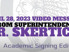April 28, 2023 Message from Dr. Skertich: Academic Signing Edition
