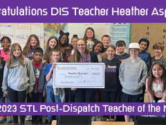 DIS Teacher Heather Asperger with Class - May 2023 St. Louis Post-Dispatch Teacher of the Month