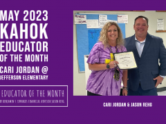 Jefferson Teacher Cari Jordon is May 2023 Kahok Educator of the Month