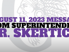 August 11, 2023 Message from Dr. Skertich