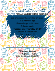 Flyer with preschool enrollment information
