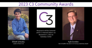 CHS Senior Elliott Schusky and Teacher Kyle Gordon 2023 C3 Award Recipients