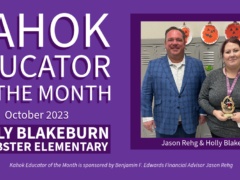 Collinsville CUSD 10 Oct Kahok Educator of the Month Holly Blakeburn and Jason Rehg