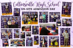 Collage of onsite admissions day photos