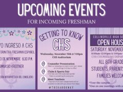 Schedule of Events for 24-24 Incoming CHS Freshmen
