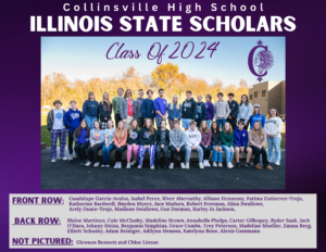 Group photo of Collinsville High School 2024 Illinois State Scholars