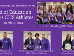 Collage of Student Athletes Honored at March 2024 CUSD 10 BOE Meeting