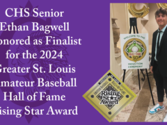 Collinsville High School Senior Ethan Bagwell at 2024 Greater St. Louis Amateur Baseball Hall of Fame Ceremony