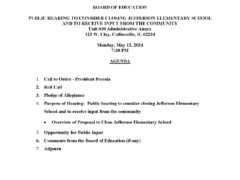 May 13 2024 Public Hearing Notice Collinsville Community Unit School District #10